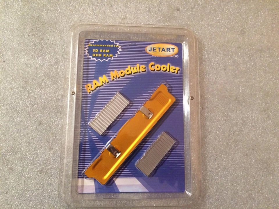 Ram Module Cooler Jetart CK2000 Passive RAM cooler for SD Ram DDR - Immagine 1 di 1