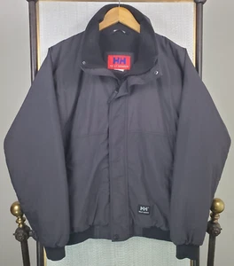 Chaqueta Bomber De Colección Helly Hansen Para Hombres Talla Mediana Forrada de Vellón Carbón HH Cremallera Completa - Imagen 1 de 15