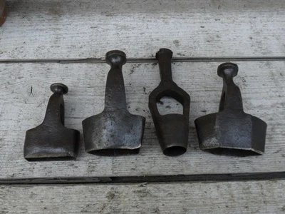 4 outils anciens emporte pièce de gantier marquage  , cuir cordonnier bourrelier - Photo 1/4