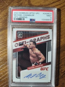 2022 Donruss Optic UFC Michael Chandler Auto PSA 9 - Picture 1 of 2