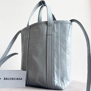 Borsa a mano Balenciaga Balbes shopper borsa a tracolla grigia donna USATA DAL GIAPPONE - Foto 1 di 10
