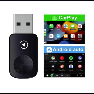 2-in-1 Wireless Wifi Navigation GPS for iPhone CarPlay Android Auto USB Adapter - Picture 1 of 9