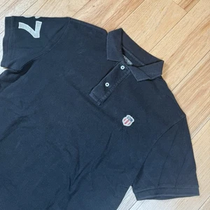 VINTAGE Polo Ralph Lauren Jeans Company Shirt Mens Medium Black 67 Crest - Picture 1 of 8