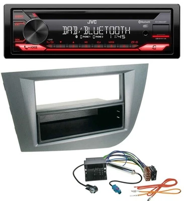 JVC CD DAB USB Bluetooth MP3 Autoradio für Seat Leon ab 05 dunkelgrau metallic - Bild 1 von 4