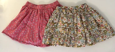 Lote de 2 faldas Bonpoint niñas talla 8 estampado floral y rosa con lunares gris-azul Foto 1 de 4