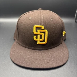 NWOT Men's San Diego Padres Brown Era 59FIFTY Fitted Hat Size 7 3/4 - Picture 1 of 6