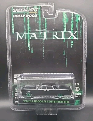 2017 Greenlight Hollywood CHASE The Matrix 1965 年林肯大陆黑色罕见 — 第 1/4 张图片