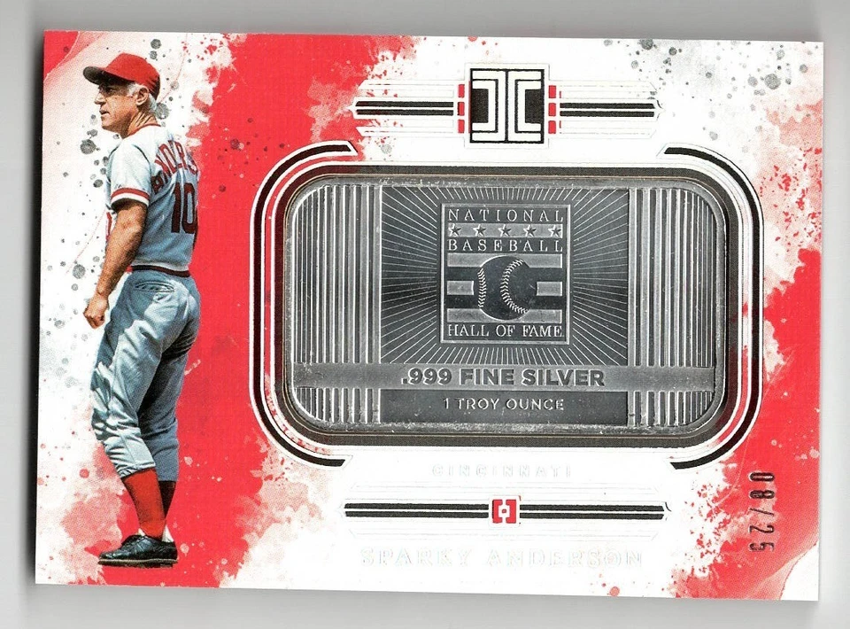 2025 Panini Impeccable Cooperstown Logo Silver Bar Sparky Anderson #17 /25 | SP - Image 1 of 1