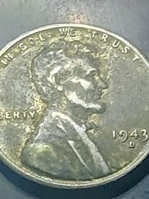BU-MS 1943 D/D RPM  STEEL PENNY ERROR COIN - Image 1 of 4