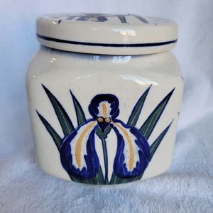 Original Vintage Boleslawiec Unikat handbemalte polnische Keramik Kanister Iris - Bild 1 von 7