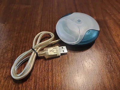 Genuine Vintage Apple iMac Wired USB Mouse. M4848 Blue/Teal. Tested and working! - Image 1 of 4