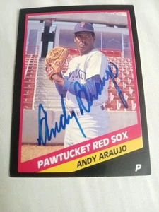 1988 CMC Pawtucket Red Sox signed autograph Andy Araujo #5 very tough - Bild 1 von 2