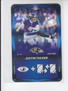 NFL Uno Elite Core Edition JUSTIN TUCKER Blue Foil SP Ravens #175 - Picture 1 of 1