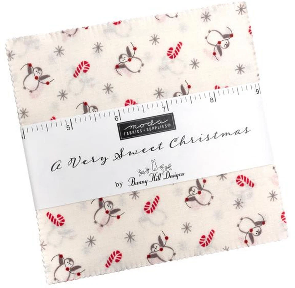 A Very Sweet Christmas Moda Charm Pack 42 100% Cotton 5" Precut Fabric Squares - Image 1 of 4