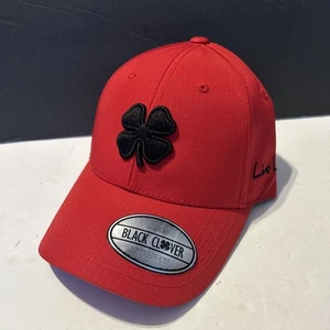 Black Clover Baseball Cap Red Live Lucky Shamrock Strapback OSFM Black Golf - Bild 1 von 5