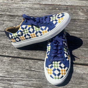 Azzul handmade in Portugal sneakers Size 39 Blue/yellow/green. No Box - Picture 1 of 9