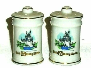 Walt Disney World Porcelain Souvenir Salt & Pepper Shakers - Picture 1 of 1