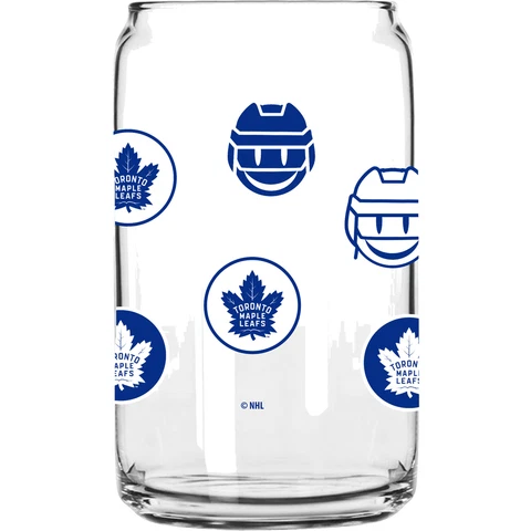 Toronto Maple Leafs 16oz. Smiley Can Glass Cover