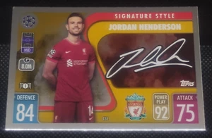 2021-22 Topps Match Attax UEFA Jordan Henderson Signature Style No. 38 - Picture 1 of 6