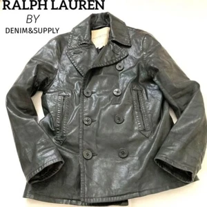DENIM & SUPPLY Ralph Lauren Pea coat men Size M Cotton Black 7254266PEA - Picture 1 of 10