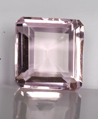 AAA+ Large Pink Topaz 18.00 Ct. Square Cut Faceted Loose Gemstone Ring & Pendant - Image 1 of 4