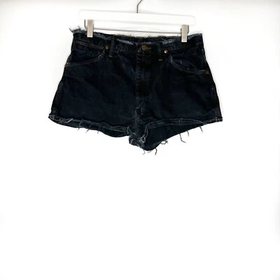 Pantalones Cortos Wrangler Negros Desgastados Deshilachados Talla 29 Foto 1 de 4
