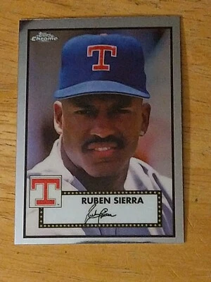 2021 Topps Chrome Platinum Anniversary Ruben Sierra Texas Rangers #567 - Image 1 of 2