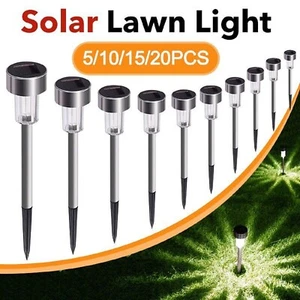 Waterproof Solar Led Garden Lawn Lights Outdoor Ground Garden Light Path Lamp AU - Picture 1 of 17