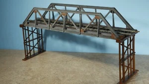 HO Scale Elevated 65 Foot STEEL GIRDER Railroad BRIDGE (Weathered & Detailed) - Picture 1 of 12