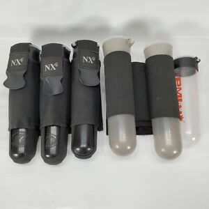 NXE Black Paintball Harness, 3 Black Pods & Extra Stretch Belt, 6 Total Tubes