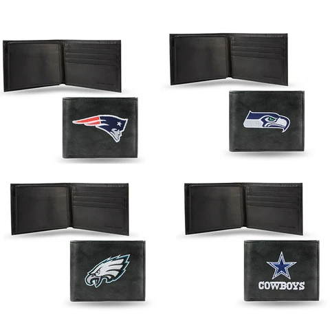 NFL Football Embroidered Bi-fold Wallet - Men's Wallet  ∗ Pick your Team ∗ Cover