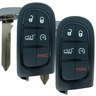 2 piezas para Jeep Cherokee 2016 2017 2018 2019 2020 2021 mando a distancia sin llave llavero inteligente Foto 1 de 4