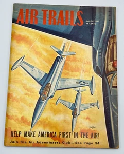 Vtg Air Trails Magazine March 1951 Planes Flying Aircraft - Picture 1 of 4