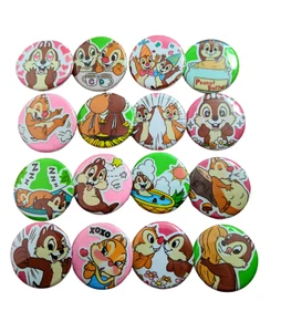 Chip 'N' Dale Chipmunks Brothers Pinback Buttons or Magnets 1.25" inch pins - Picture 1 of 2