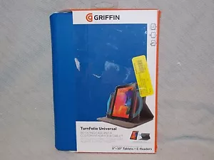 New in pack Blue Griffin Turn Folio For Tablets Universal 9"-10" Case GB40725 - Picture 1 of 6
