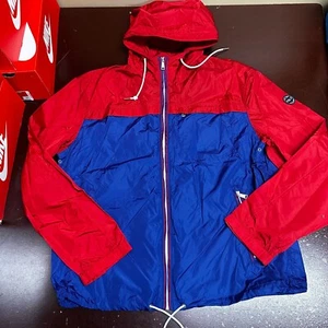 Polo Ralph Lauren Mens Blue Red Colorblock Hooded Windbreaker Jacket Size XL - Picture 1 of 4