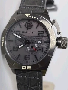 Ballast Amphion GMT Automatic Gray Gunmetal Watch 48mm BL-3130 Men's - Picture 1 of 6
