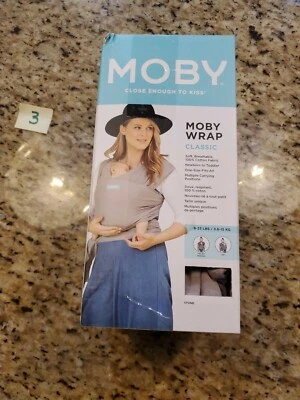Portabebés Moby Classic Wrap - Gris piedra - 100 % algodón tiene capacidad para 8-33 libras  Foto 1 de 2