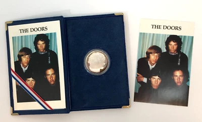Moneda de plata Jim Morrison Doors emitida la mayoría fueron destruidas solo 50+- sobrevivieron Foto 1 de 4