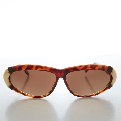 Womens 80s Vintage Sunglasses Solid Brown - Rachel - Image 1 of 3