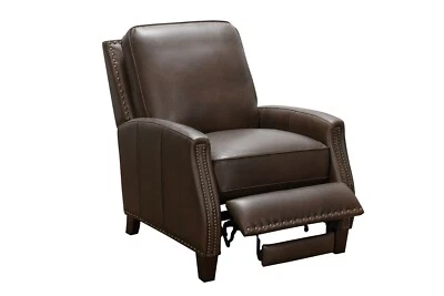 Silla reclinable Barcalounger Melrose Push Back Ashford nogal todo cuero 5625-87 Foto 1 de 4