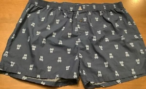 Psycho Bunny Men's Cotton Woven Boxer Shorts Underwear Blue Size 3X New - Picture 1 of 4