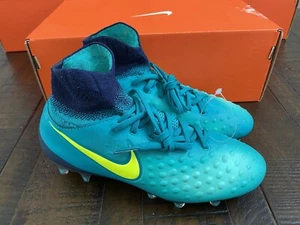 Nike Magista Obra 2 FG GS Soccer Cleats Rio Teal Volt 844410-375 Size 4.5Y - Picture 1 of 5