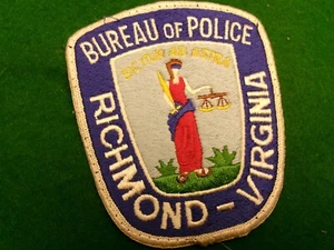Bureau of Police Richmond Virginia police patch embroidered flash 4" x 4.5" - Picture 1 of 2