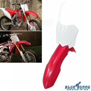 Dirt Bike Fairing Front Mudguard & Number Plate Set For Honda CRF250R 32 CRF450R - Picture 1 of 12