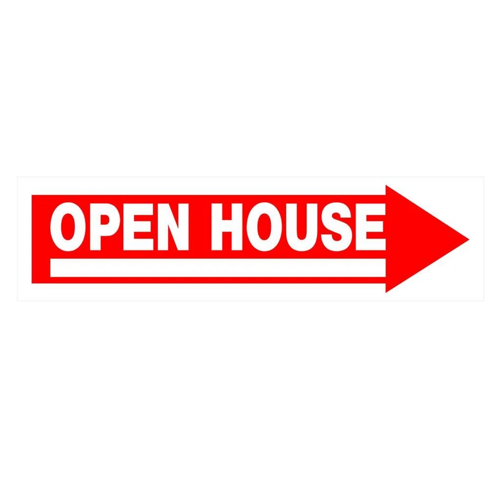 The Hillman Group 842232 6" X 24" Open House Sign Real Estate Realtors Supplies