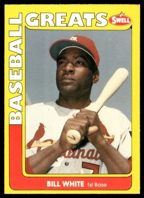 1991 Swell Baseball Greats Baseball Bill White St. Louis Cardinals #96 NM - Image 1 of 2