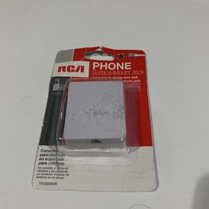 RCA White Surface Mount Telephone Jack TP265WHR Open Box - Picture 1 of 3