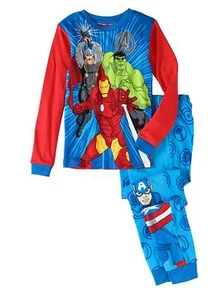 Marvel Avengers Boy 2 PC Long Sleeve Tight Fit Cotton Pajama Set Size 6 - Picture 1 of 1