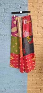 10Pc Vintage Kantha Handmade Wide Leg Hippie Boho Gypsy Harem Pants Trouser - Picture 1 of 20